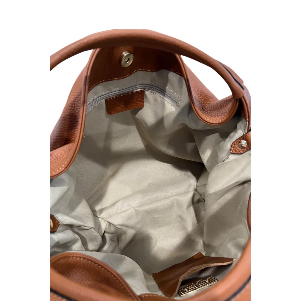 Brown Cowhide Shoulder Bag