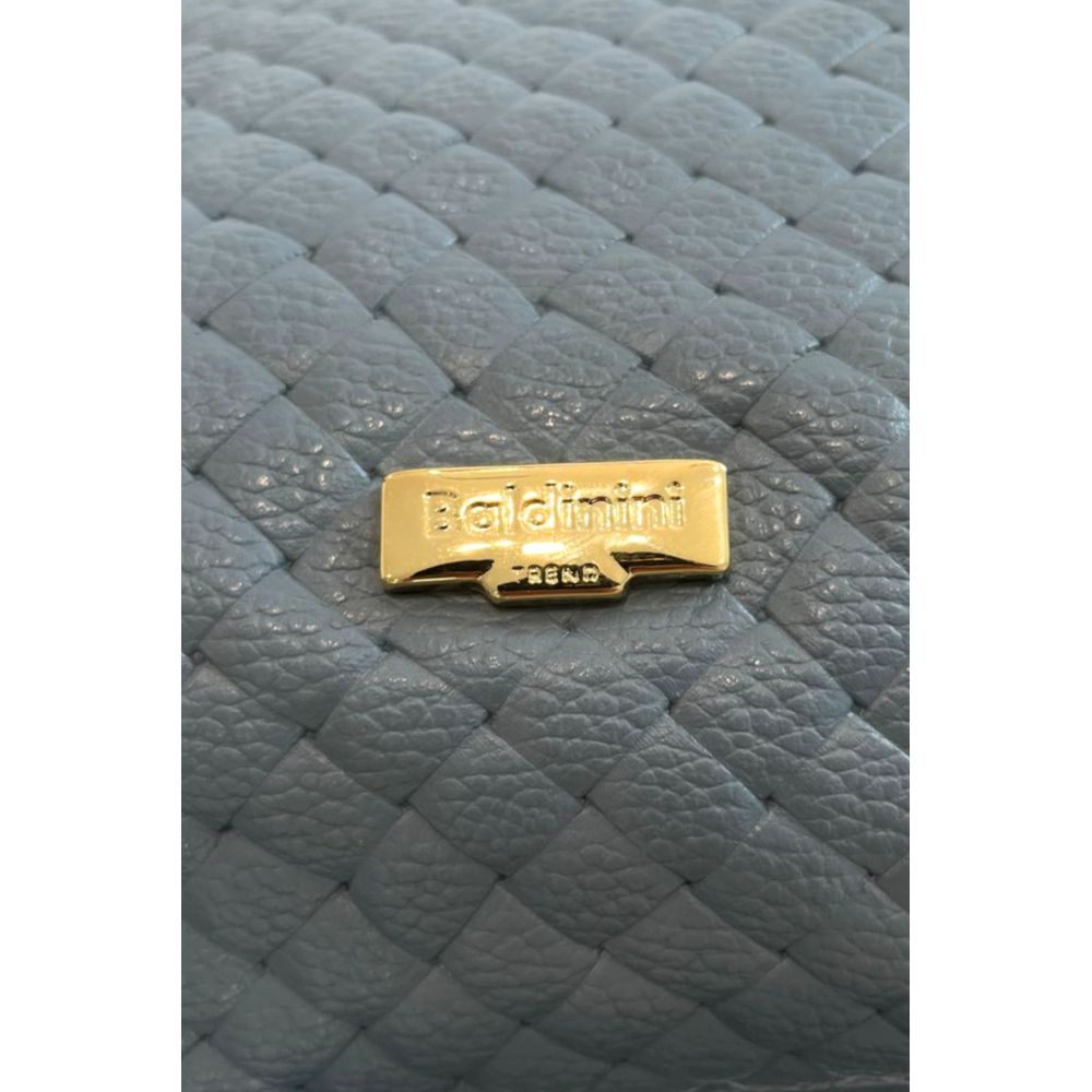 Blue Leather Women Handbag