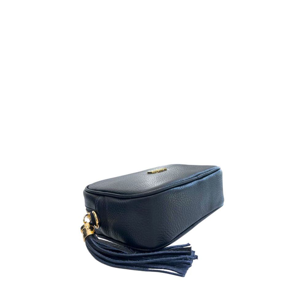 Blue Cowhide Crossbody Bag