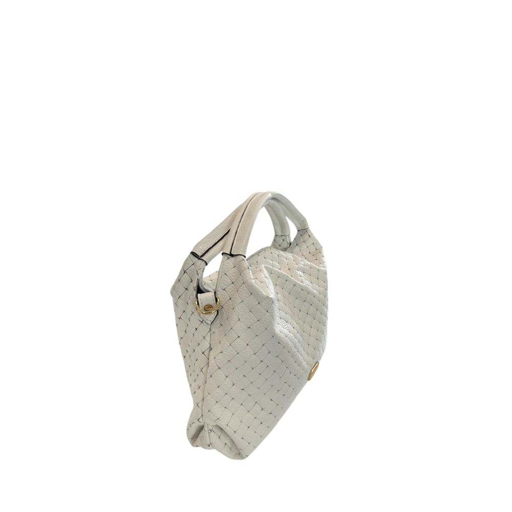 White Leather Women Handbag