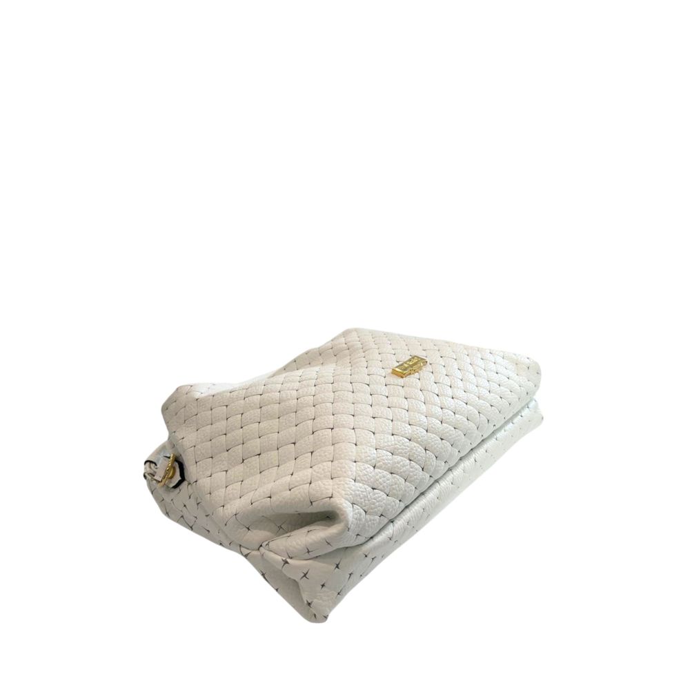 White Leather Women Handbag