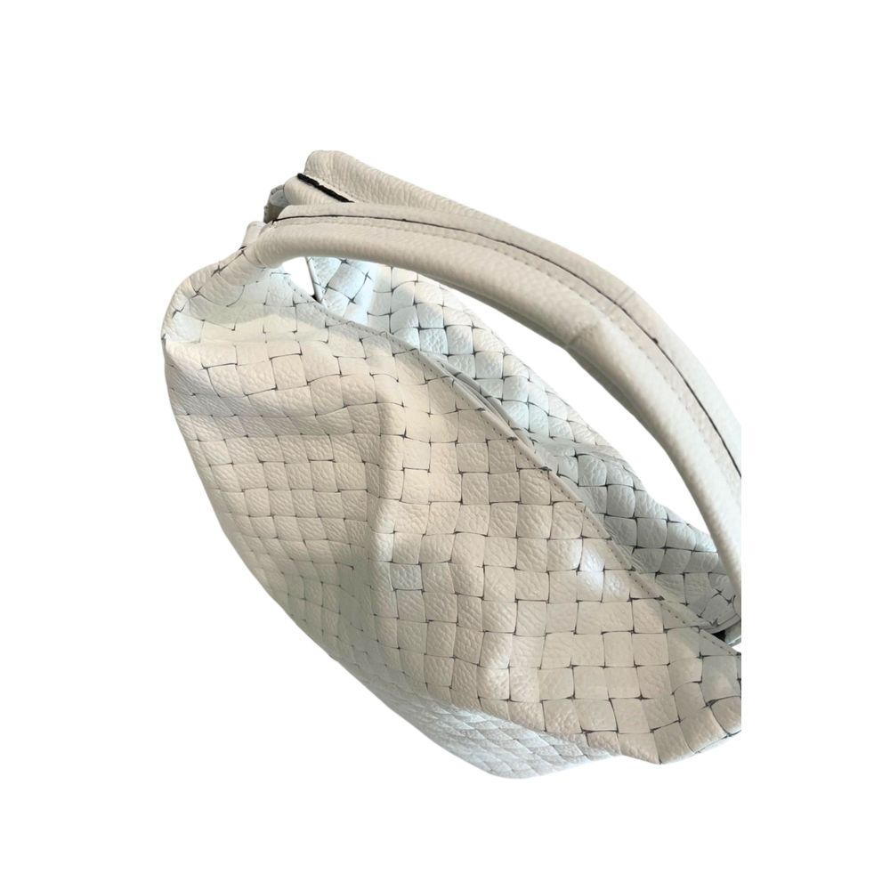 White Leather Women Handbag