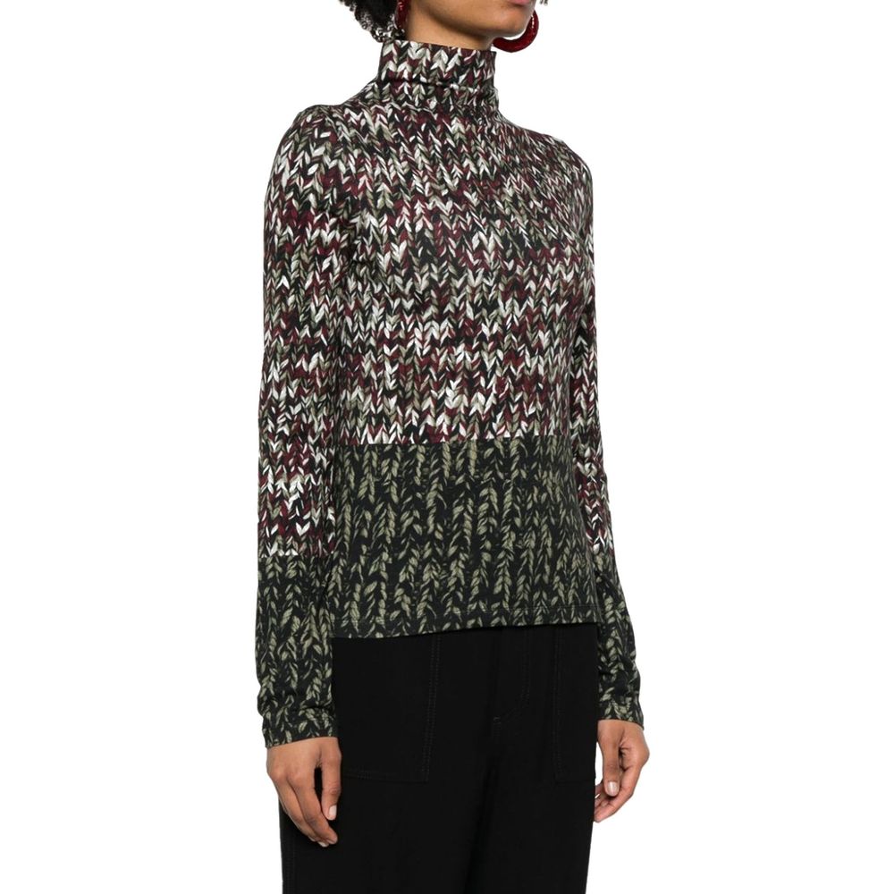 Bicolor Cotton Long Sleeve T-Shirt