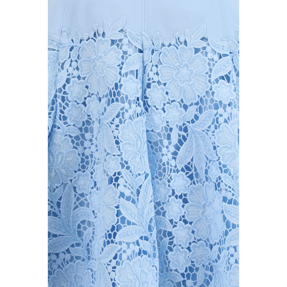 Blue Polyester Casual Dress