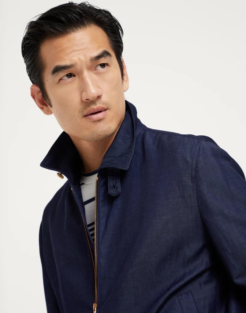 Blue Wool Full-Length Jacket