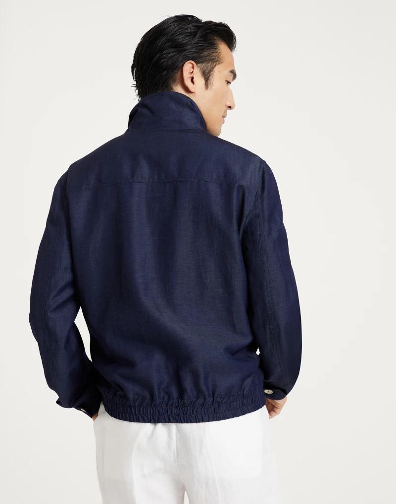 Blue Wool Full-Length Jacket