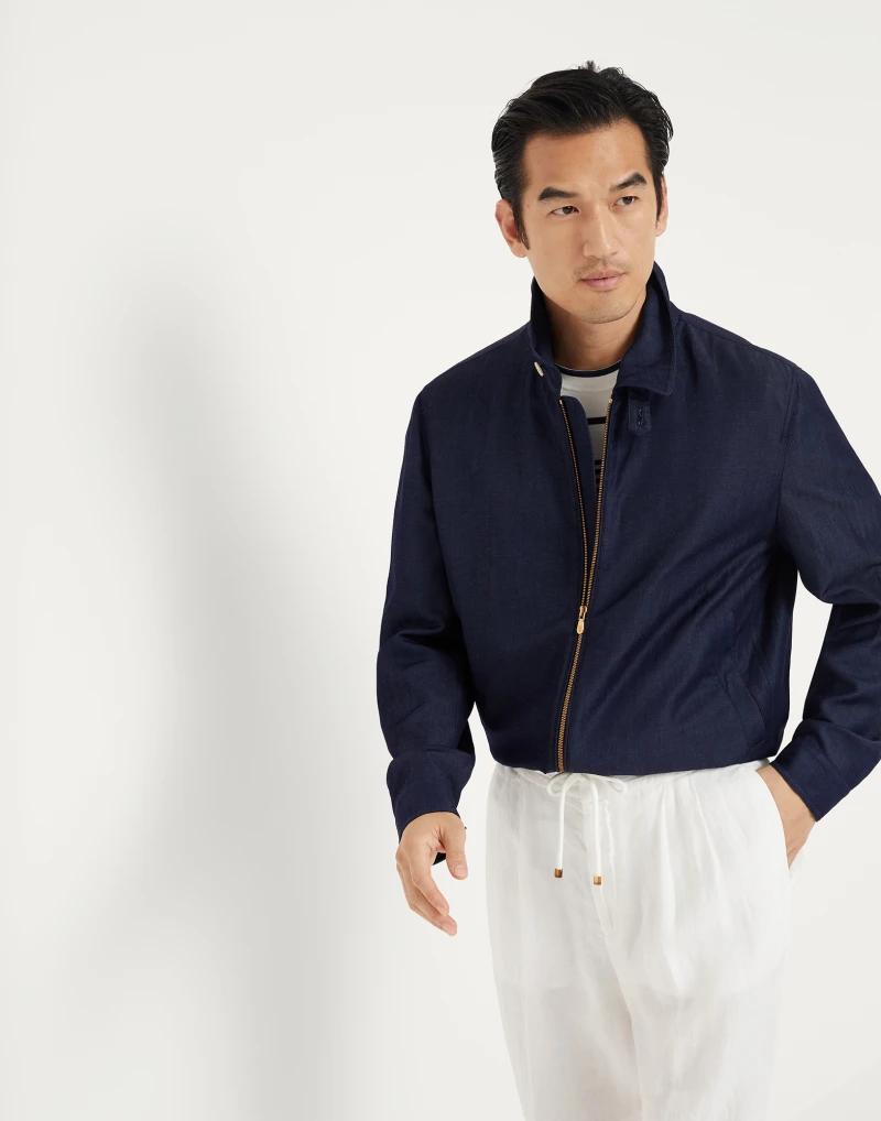 Blue Wool Full-Length Jacket