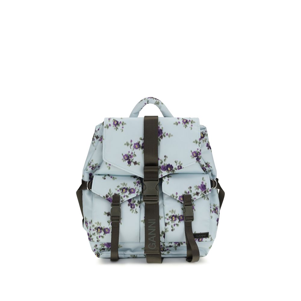 Blue Polyester Backpack