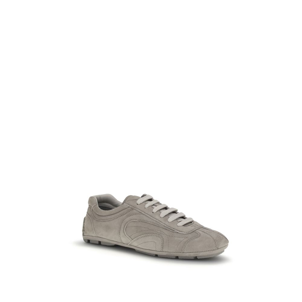 Beige Calf Leather Bos Taurus Athletic Sneakers