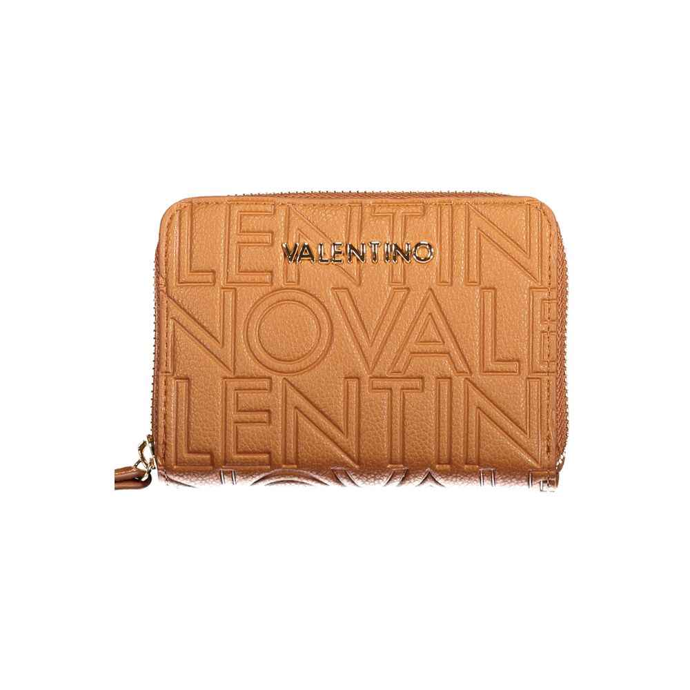Brown Polyurethane Women Wallet