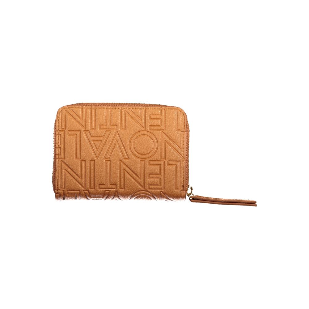 Brown Polyurethane Women Wallet