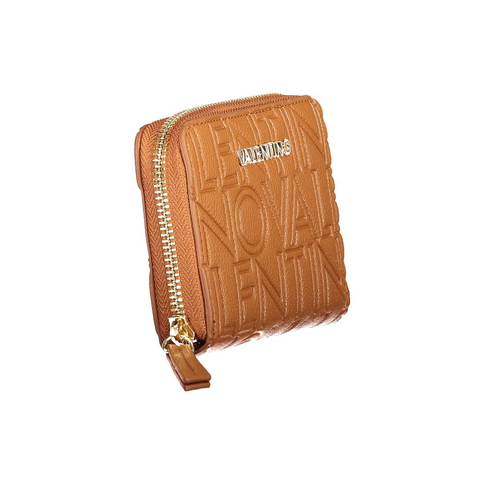 Brown Polyurethane Women Wallet