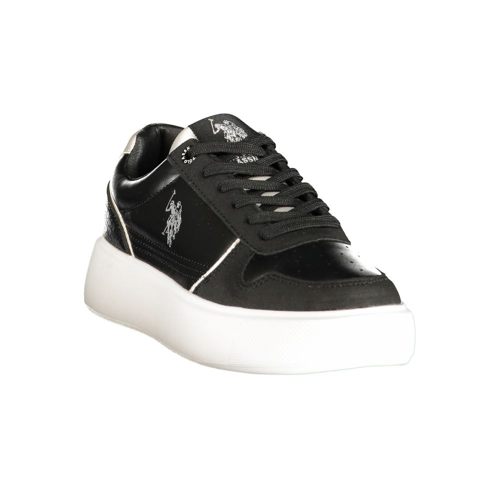 Black Polyurethane Women's Sneaker