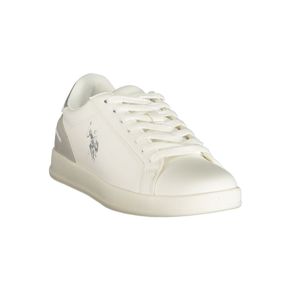"White Polyurethane Women's Sneaker"