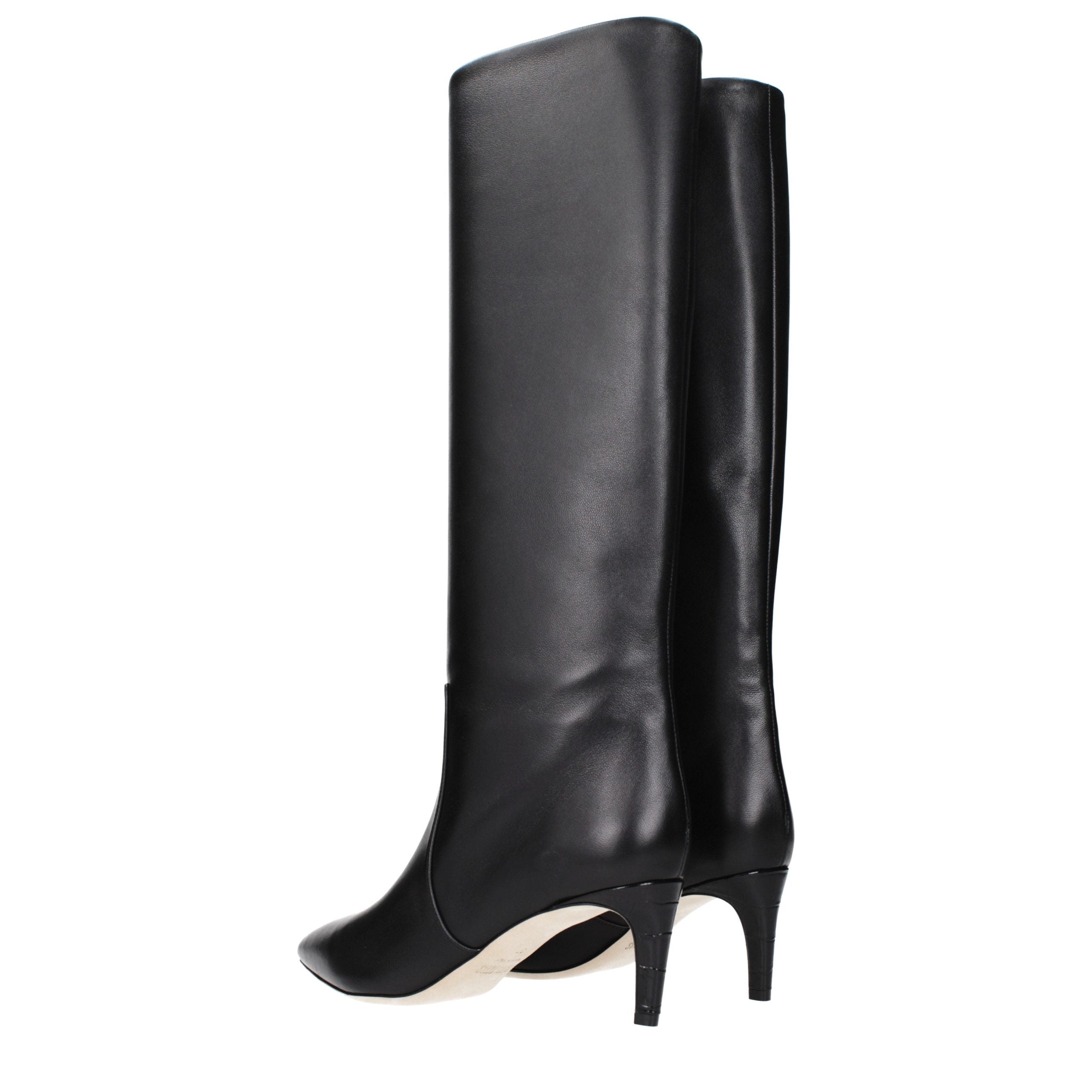 Black Leather Ankle Boots