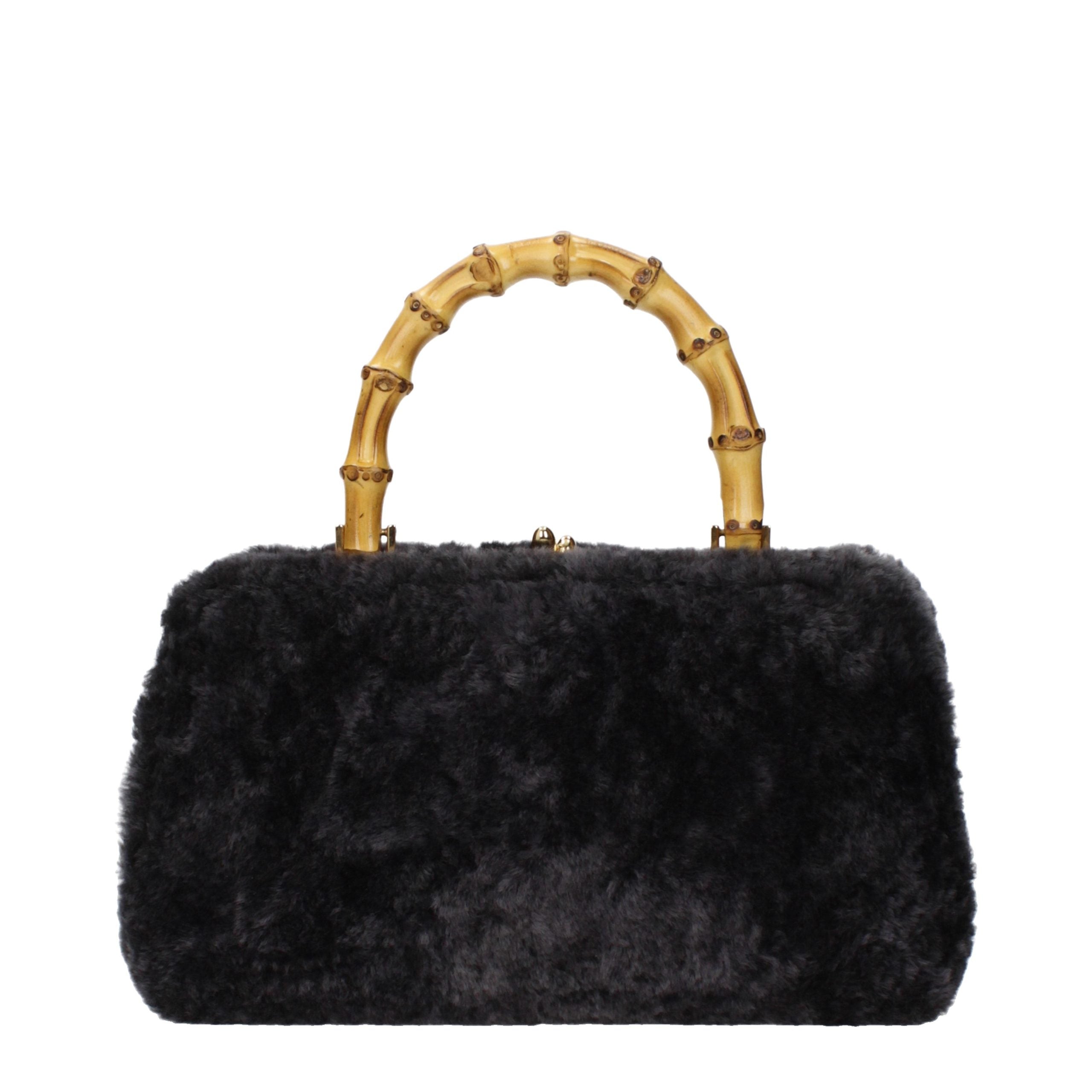 Black Fur Handbag