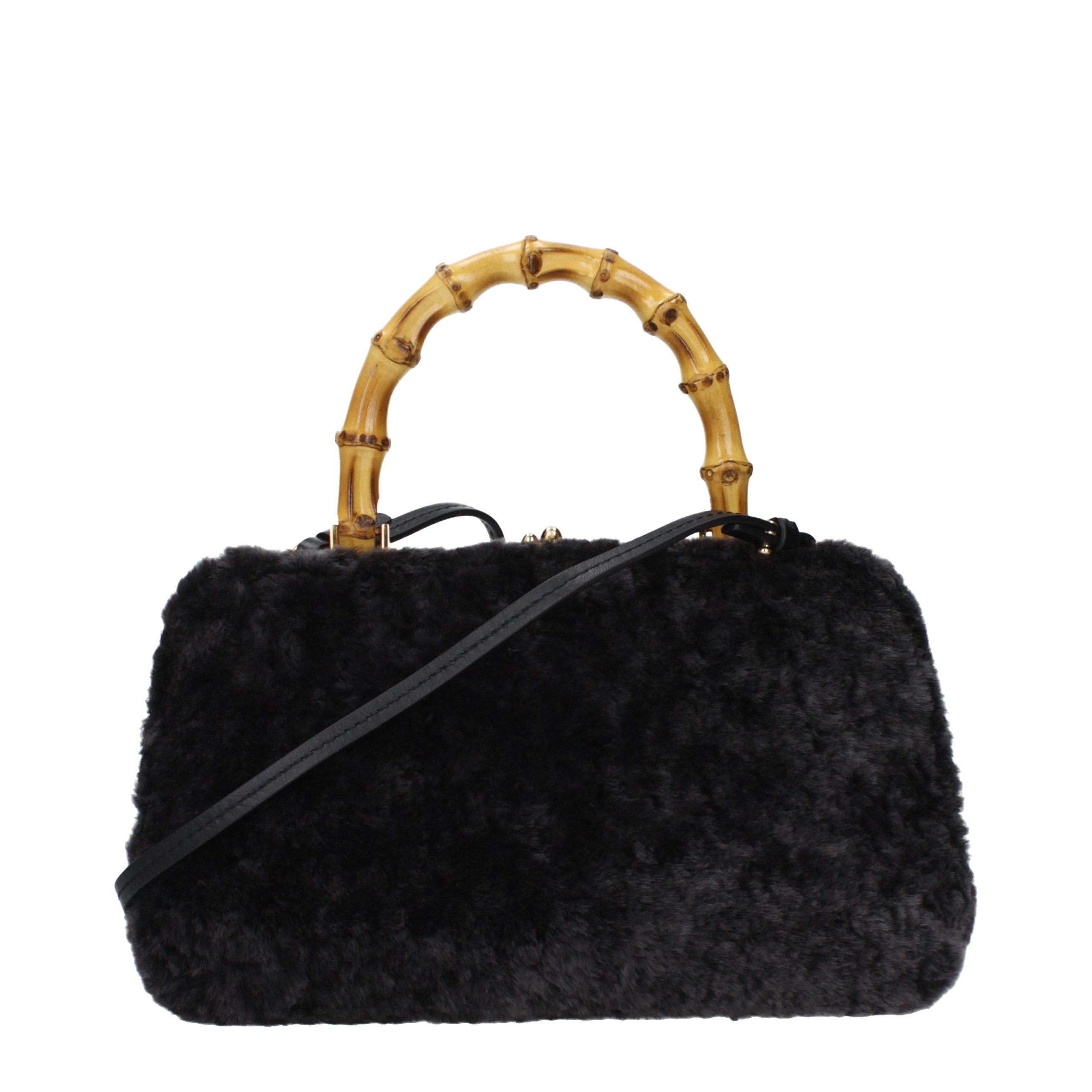 Black Fur Handbag