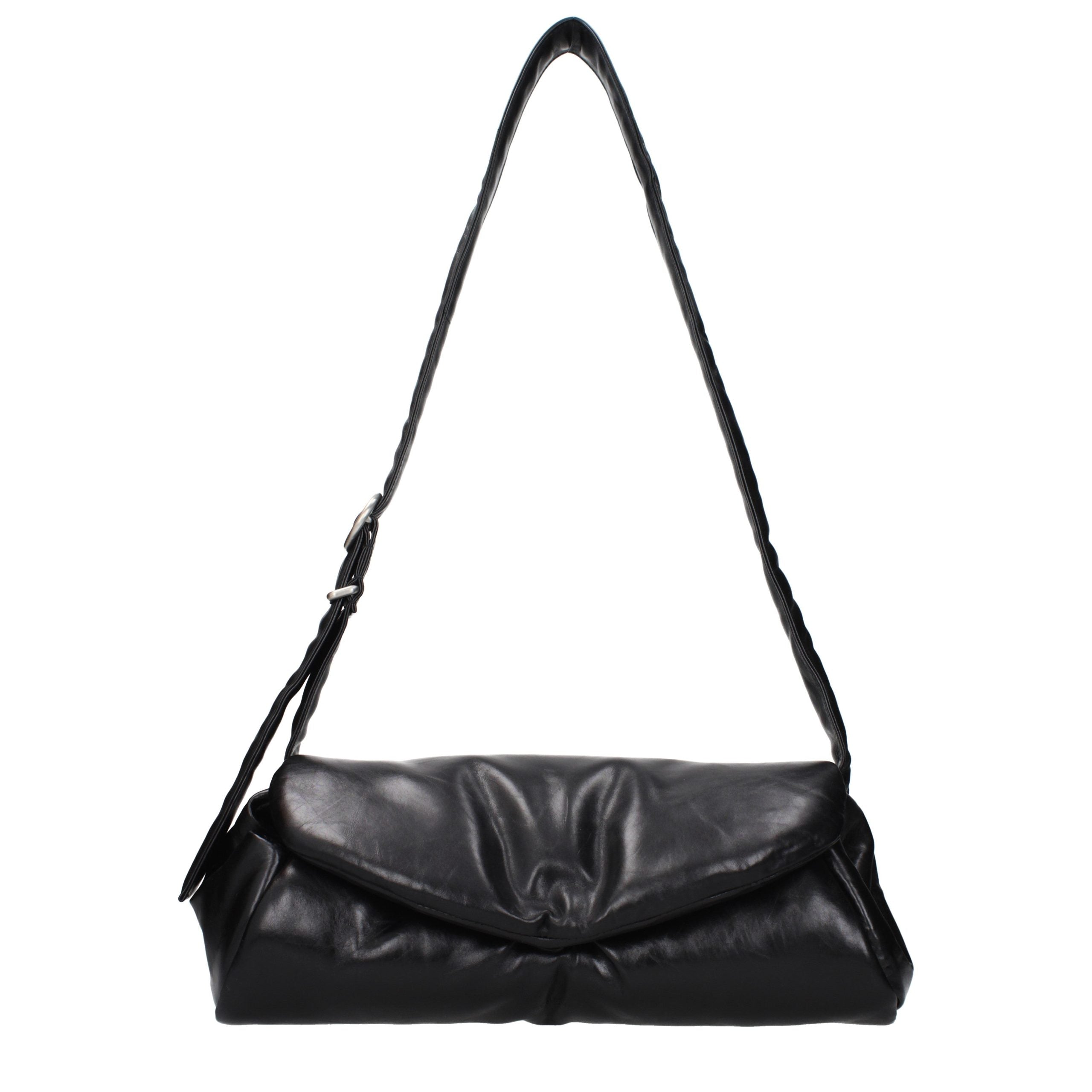 Black Leather Crossbody Bag