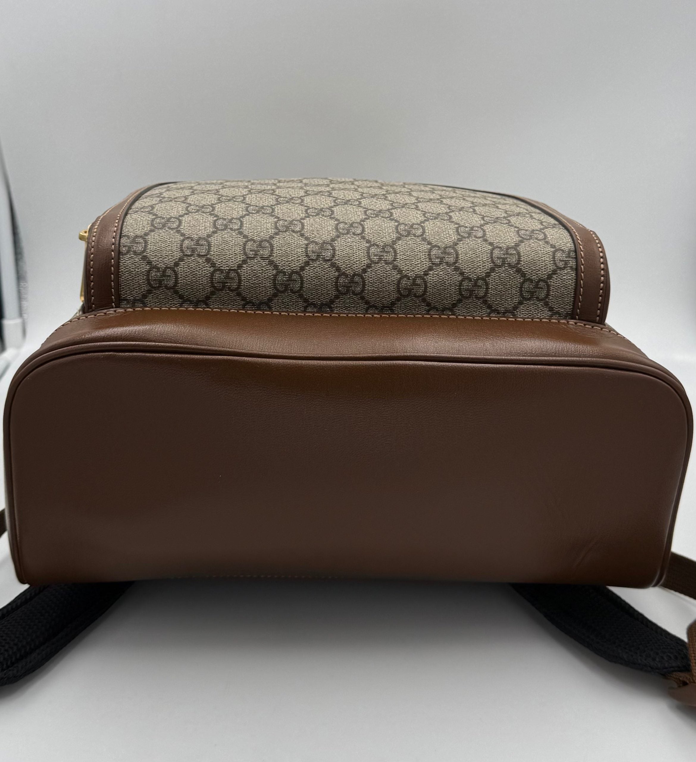 GUCCI GG Supreme and Leather Backpack