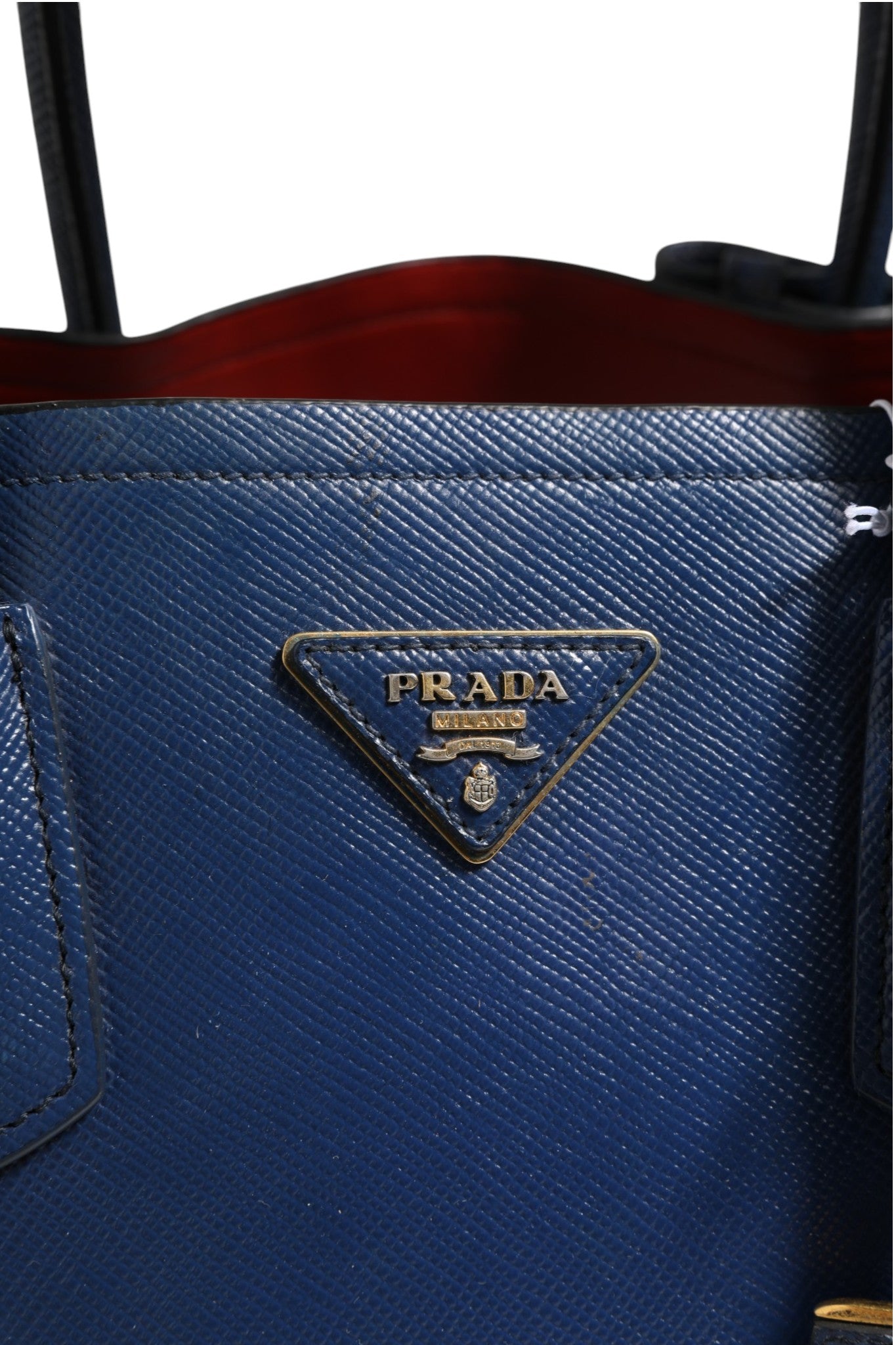 Blue Saffiano Leather 2way Bag