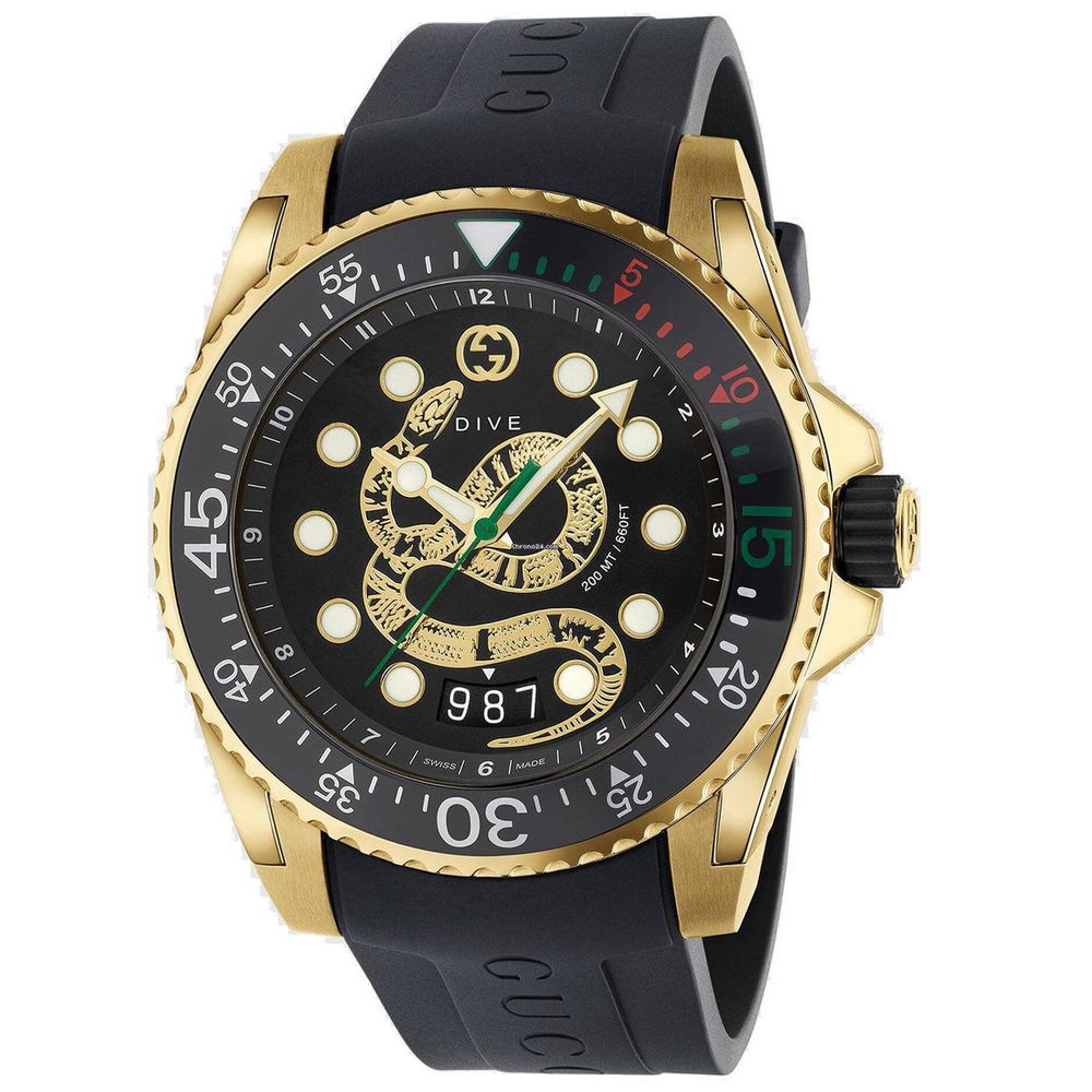 Black Rubber Sport Watch