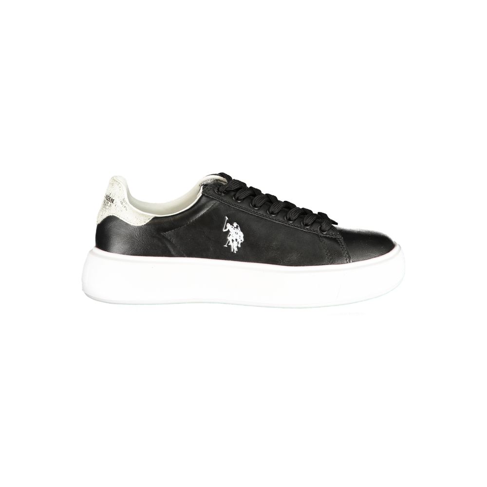 Black Polyurethane Women's Sneaker