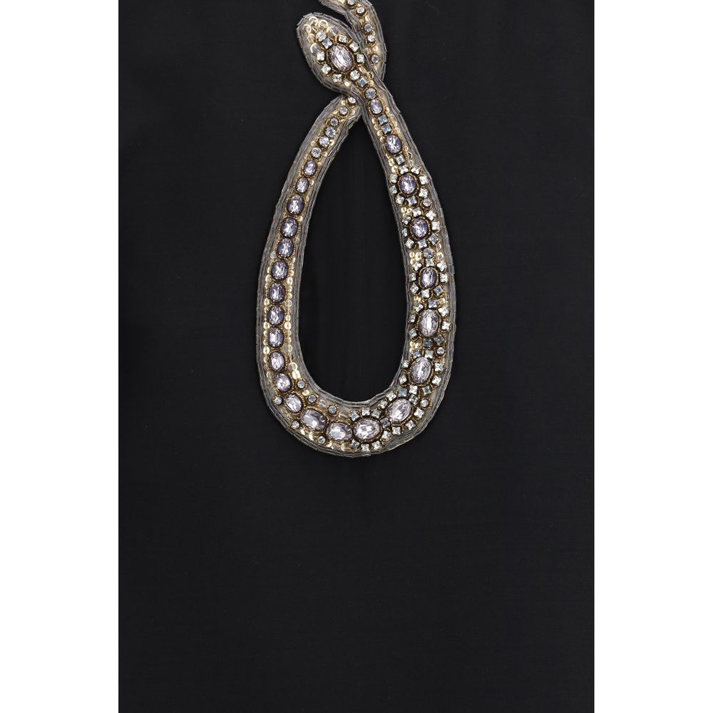 Black Wool Oves Aries Cocktail Dress