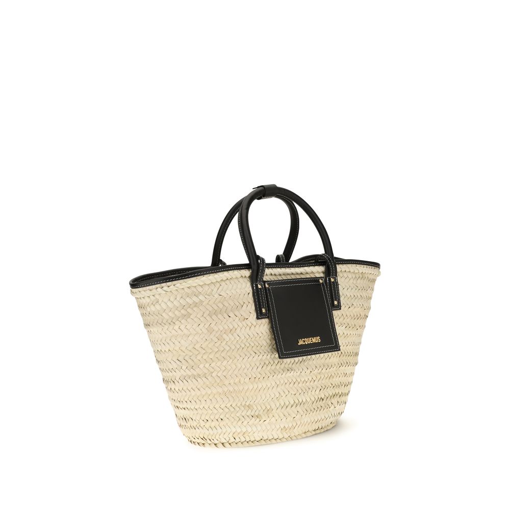 Beige Raffia Shoulder Bag