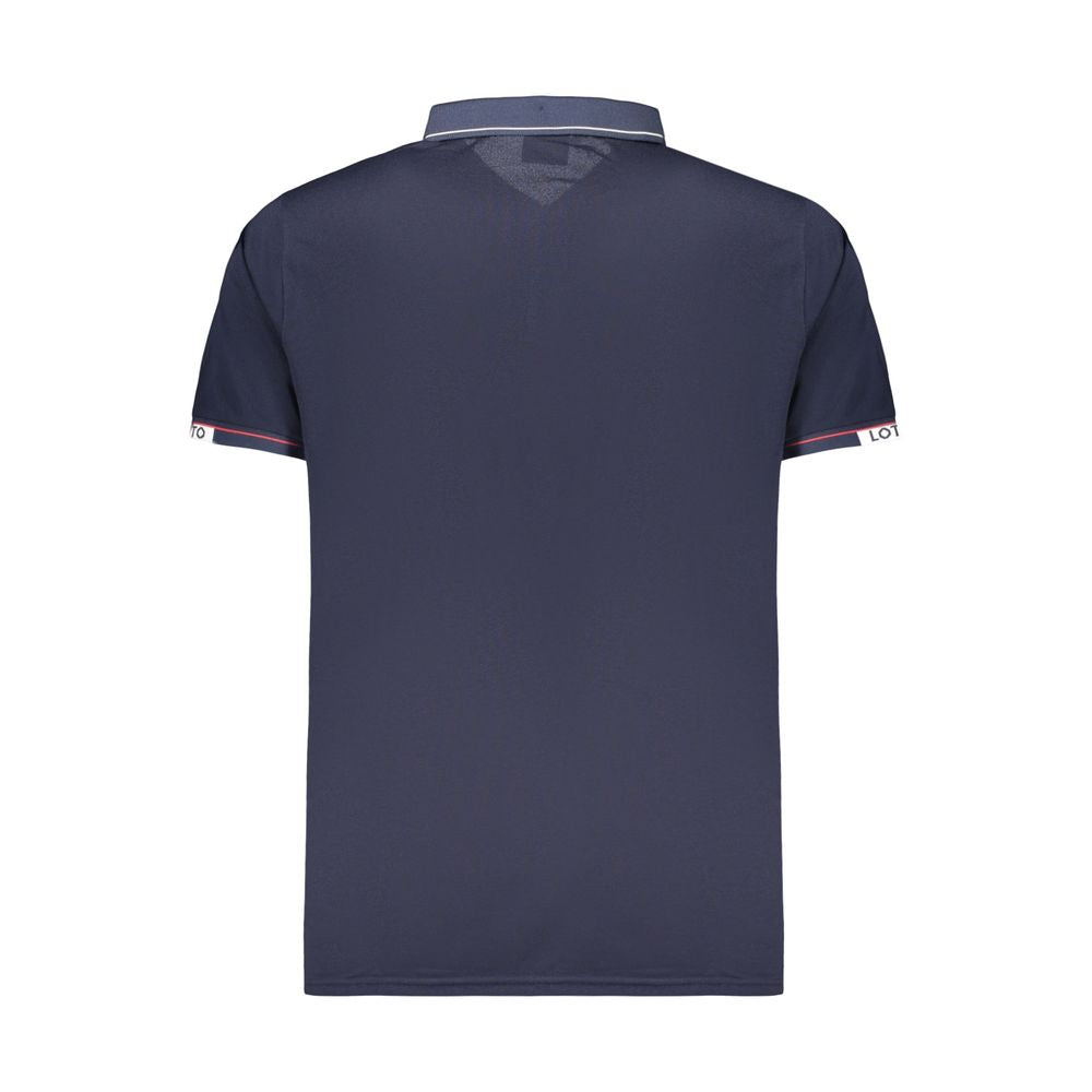 Blue Polyester Men's Polo Shirt