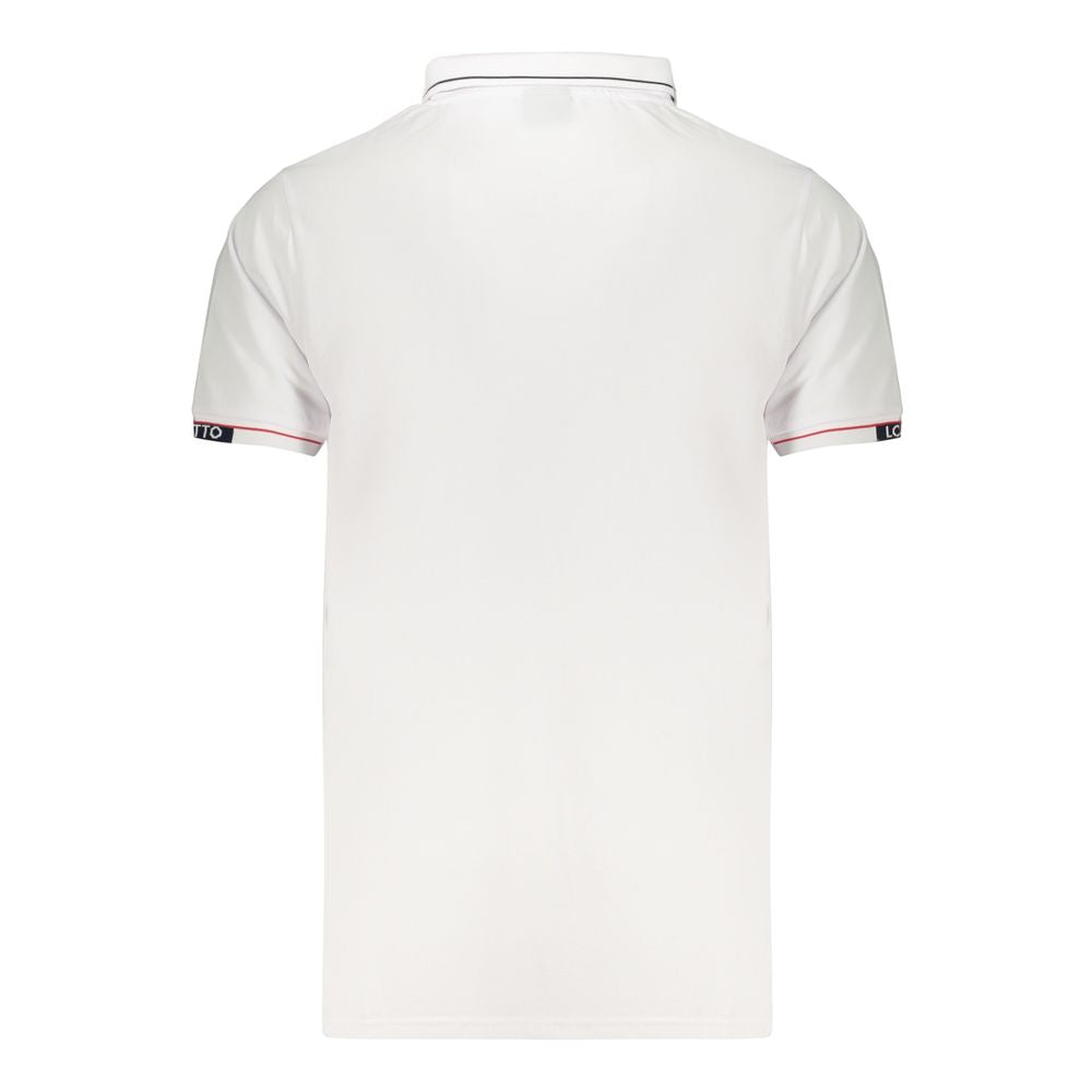 White Polyester Men's Polo Shirt