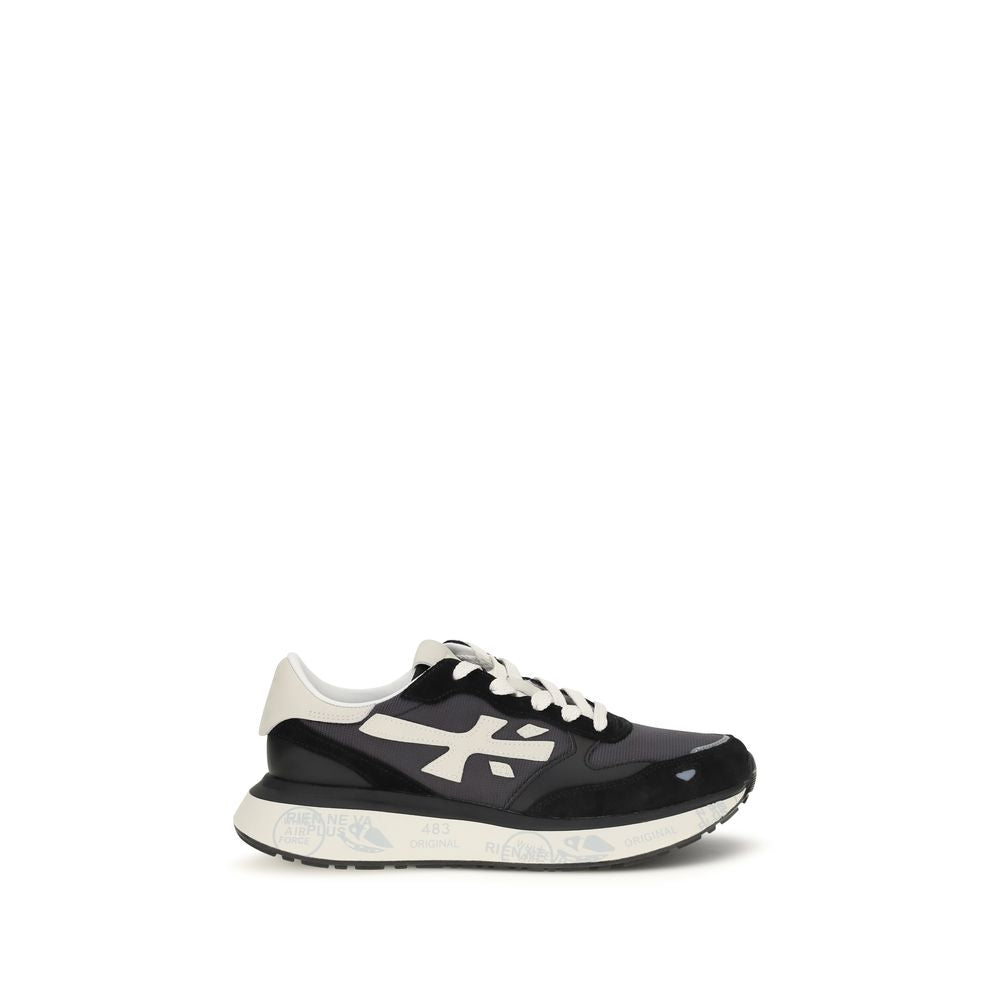 Black Nylon Athletic Sneakers