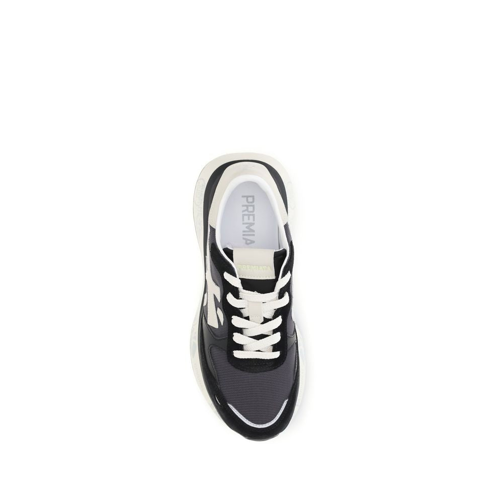 Black Nylon Athletic Sneakers