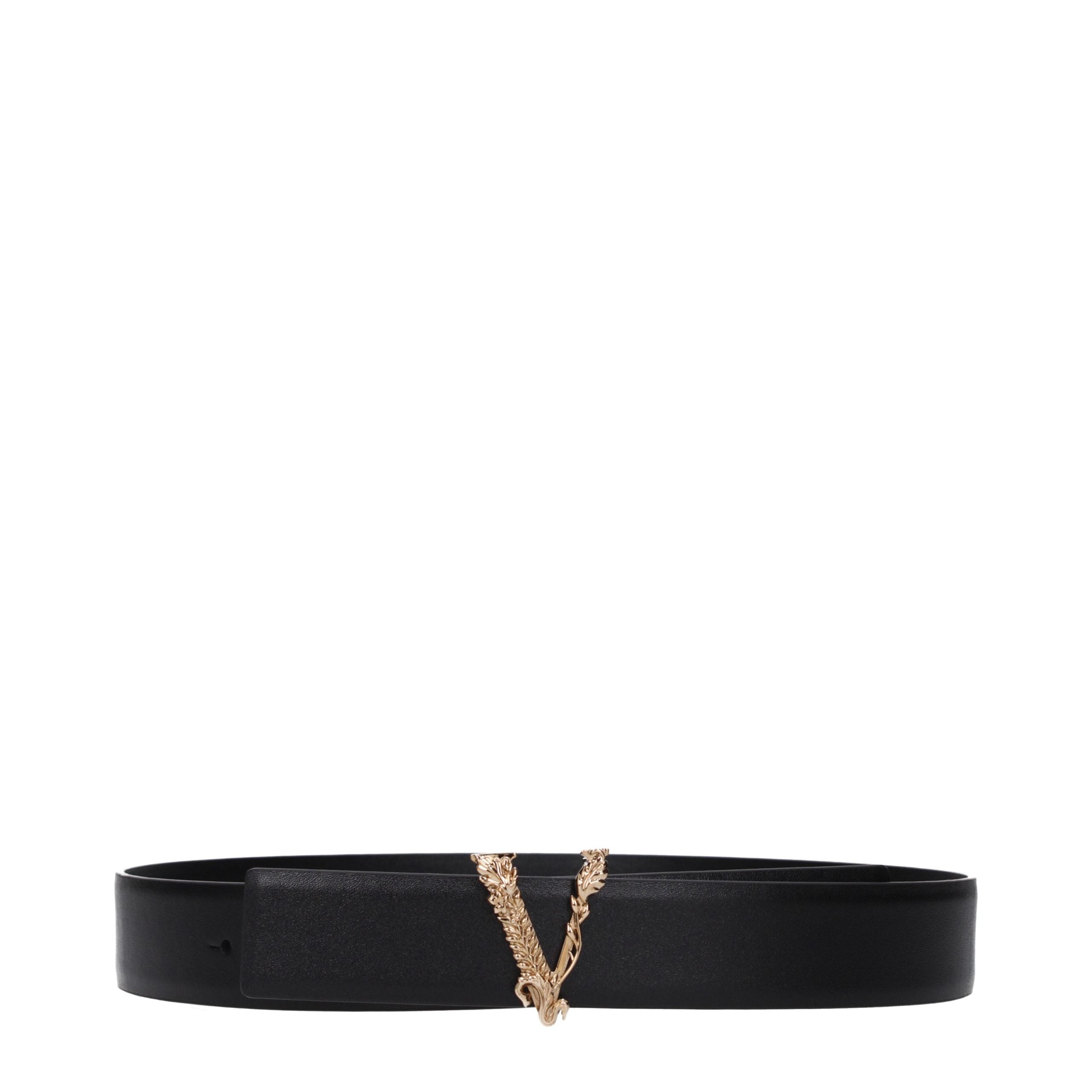 Black Leather Regular Belt