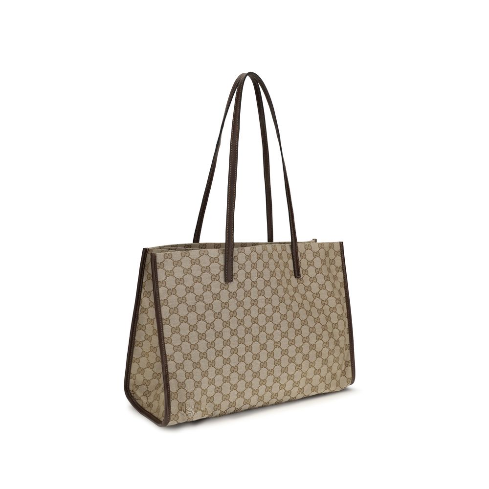 Beige Fabric Handbag
