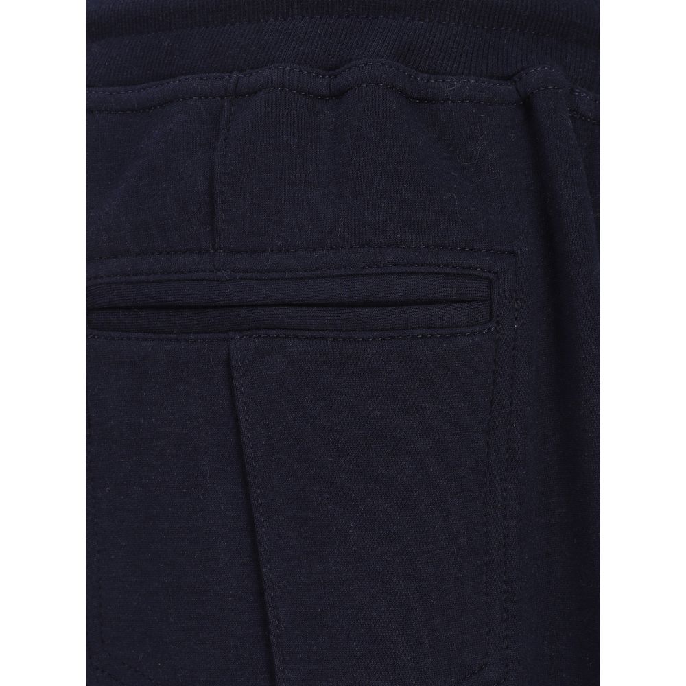 Blue Cotton Joggers (Workout Pants)