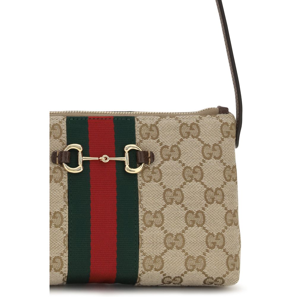 Beige Fabric Shoulder Bag