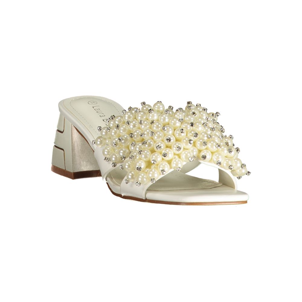 Bianco Poliuretano Donna Sandal
