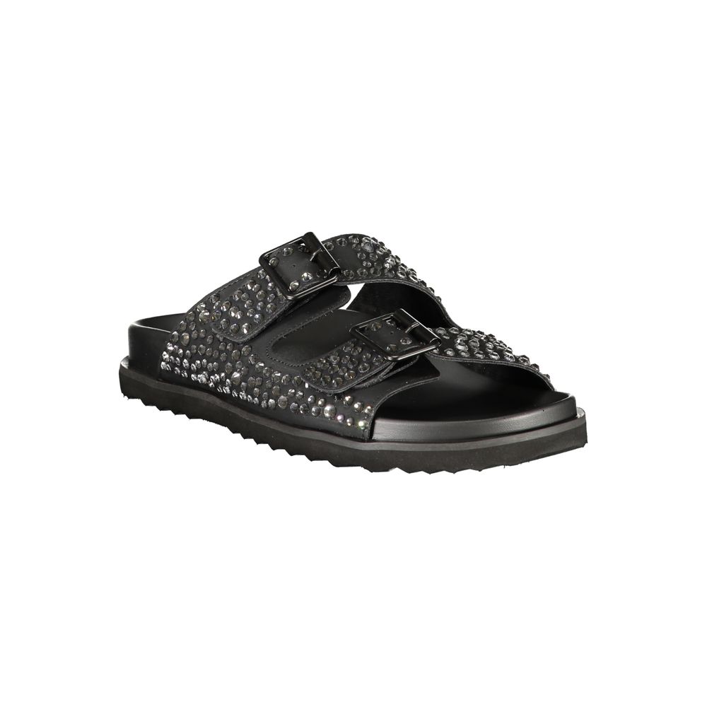 Black Polyurethane Women's Slipper