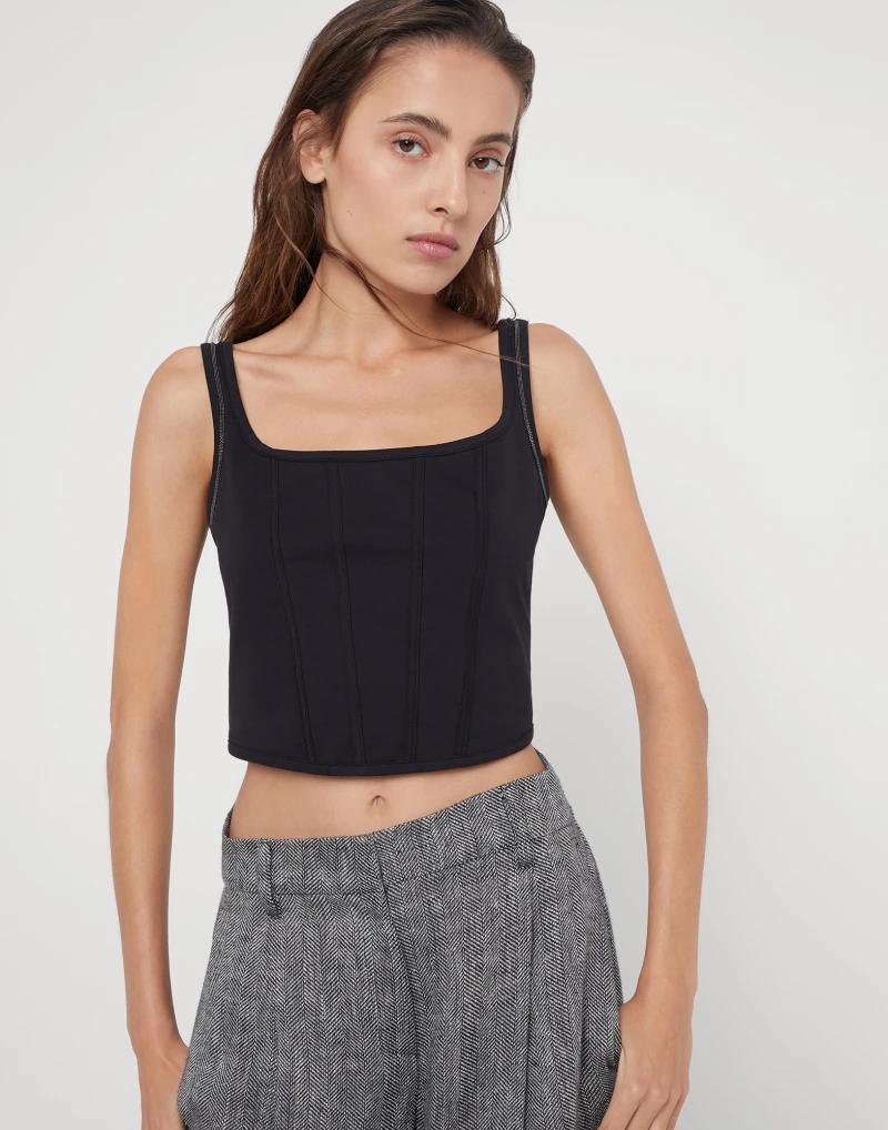 Black Cotton T-Shirt