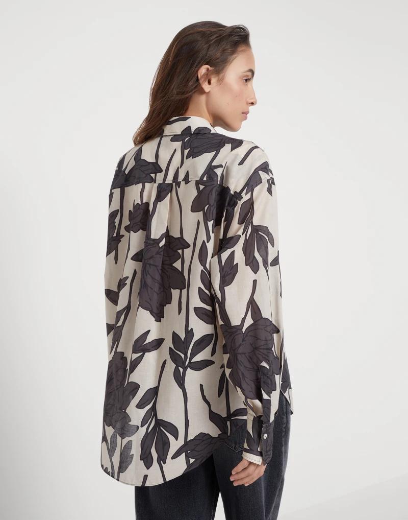 Bicolor Cotton Pattern Shirt