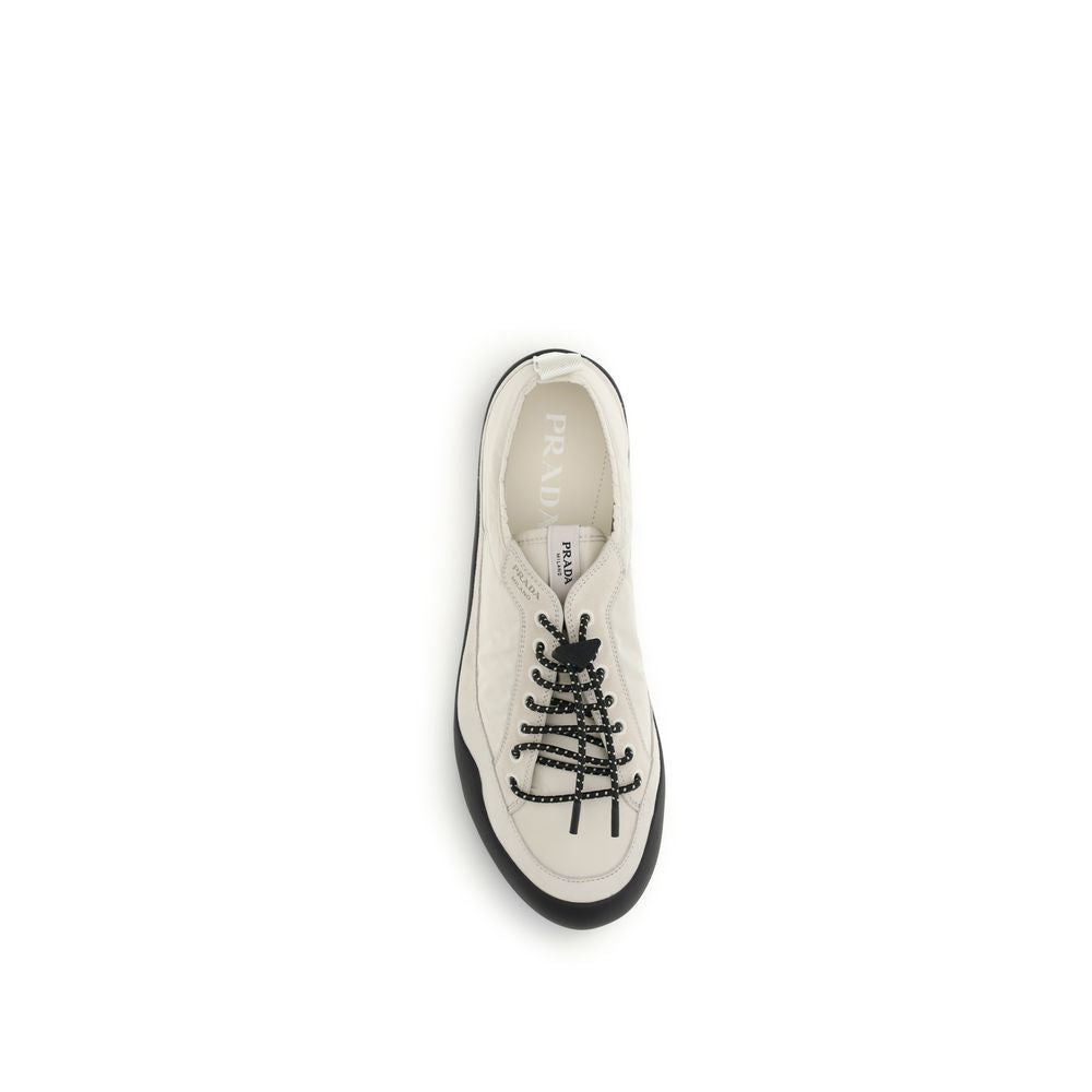 Beige Fabric Athletic Sneakers