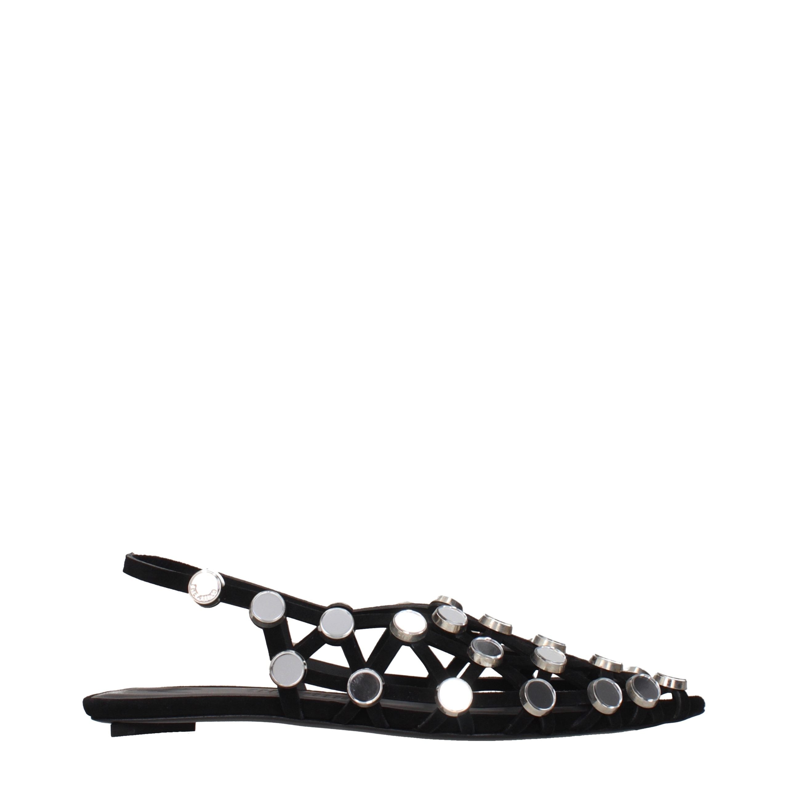 Black Leather Ballet Flats