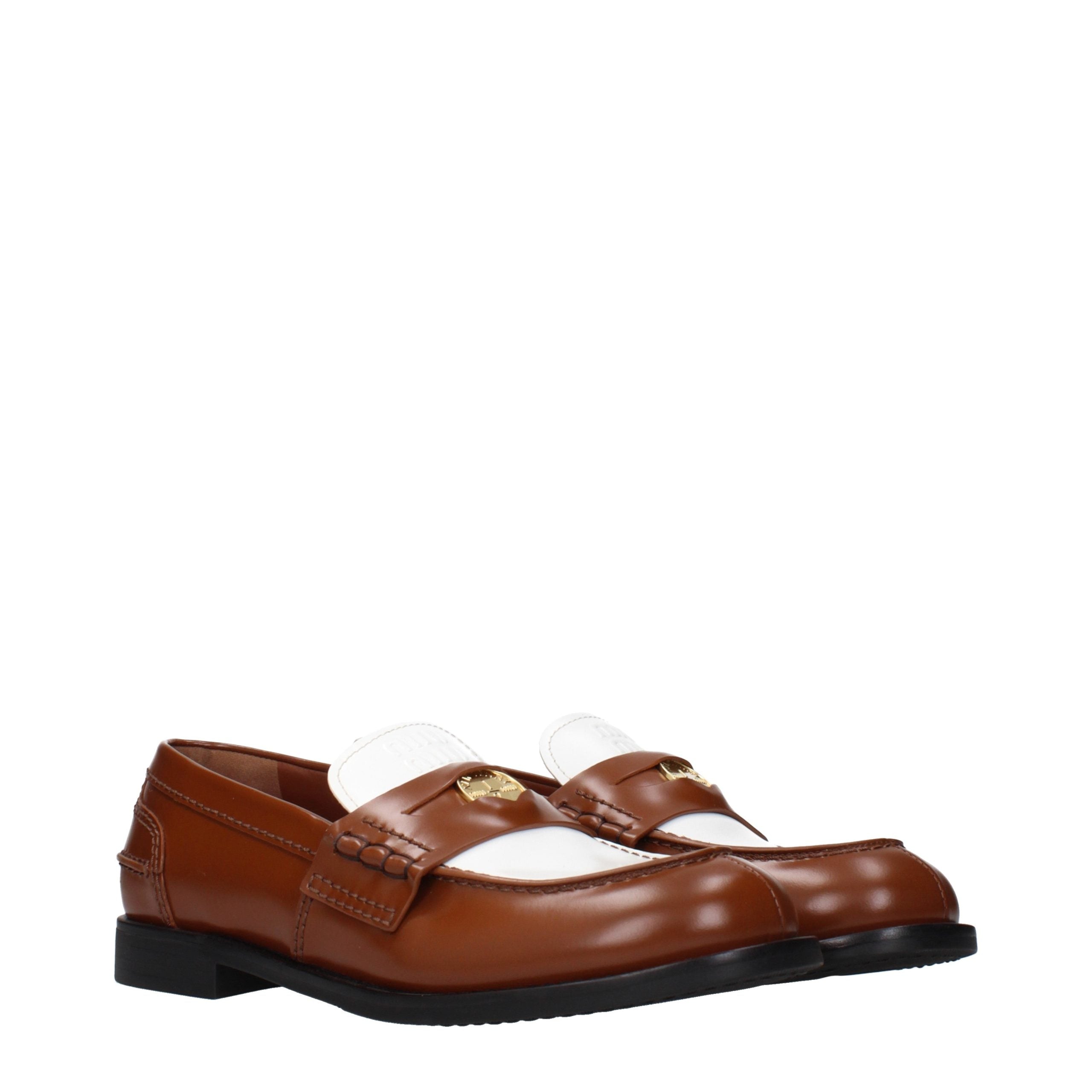 Brown Leather Slip-On Loafers
