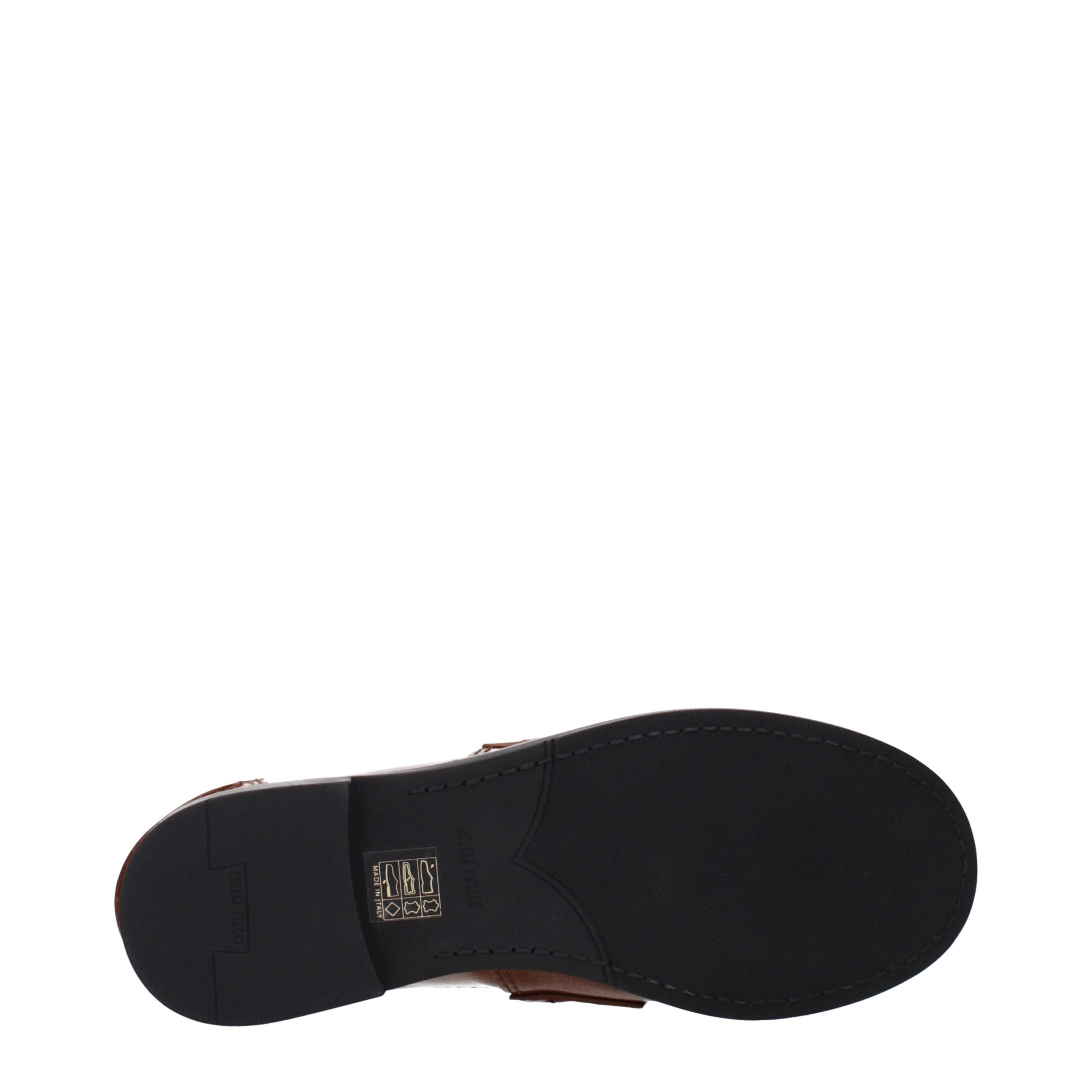 Brown Leather Slip-On Loafers