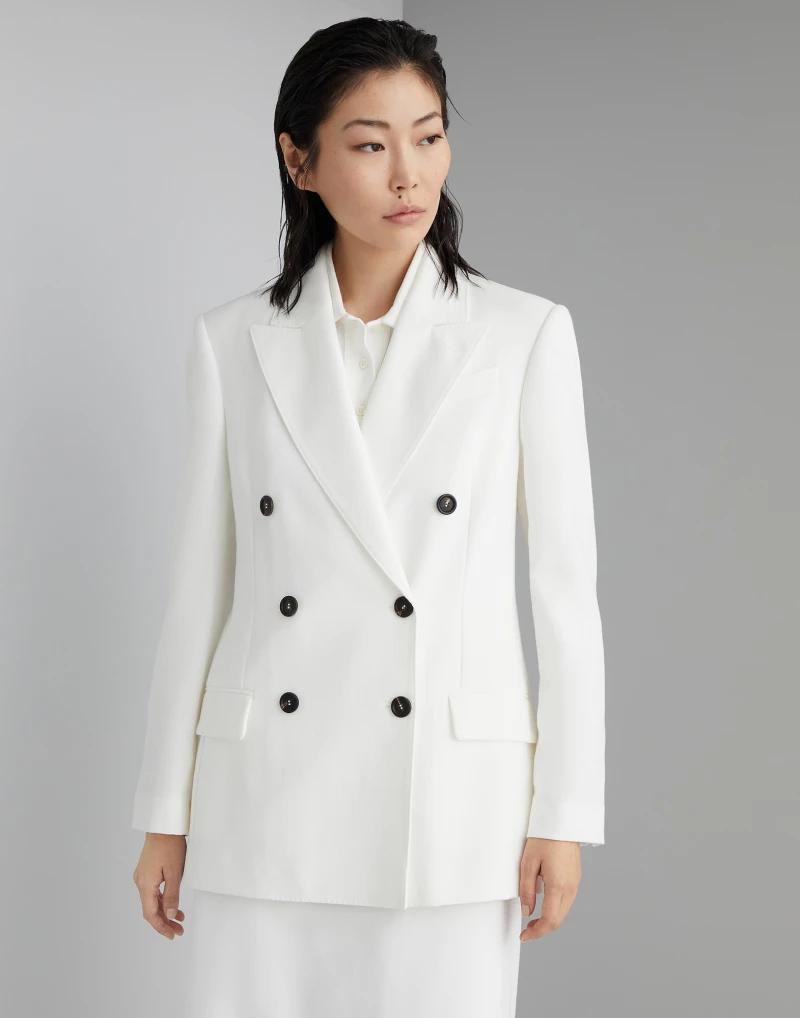 White Cotton Blazer