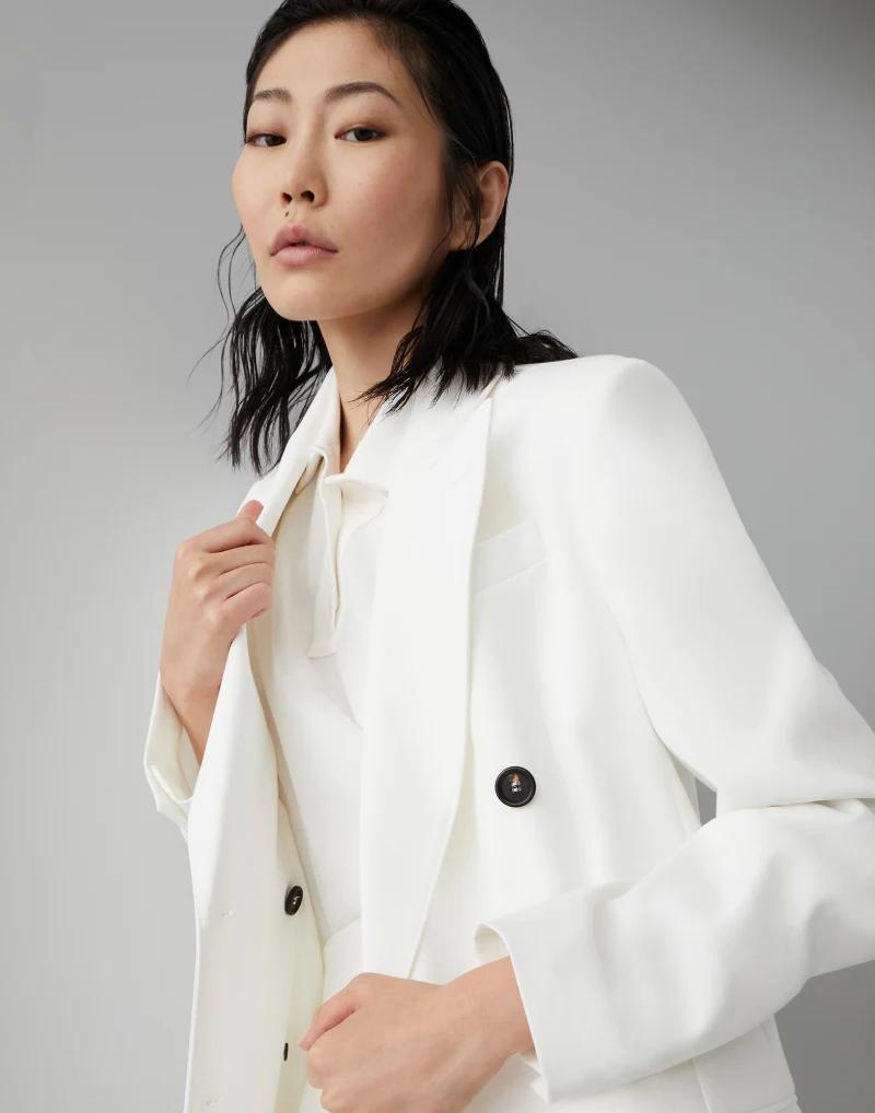 White Cotton Blazer