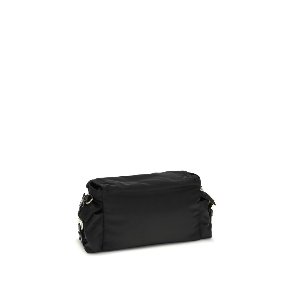 Black Recycled Polyamide Shoulder Bag