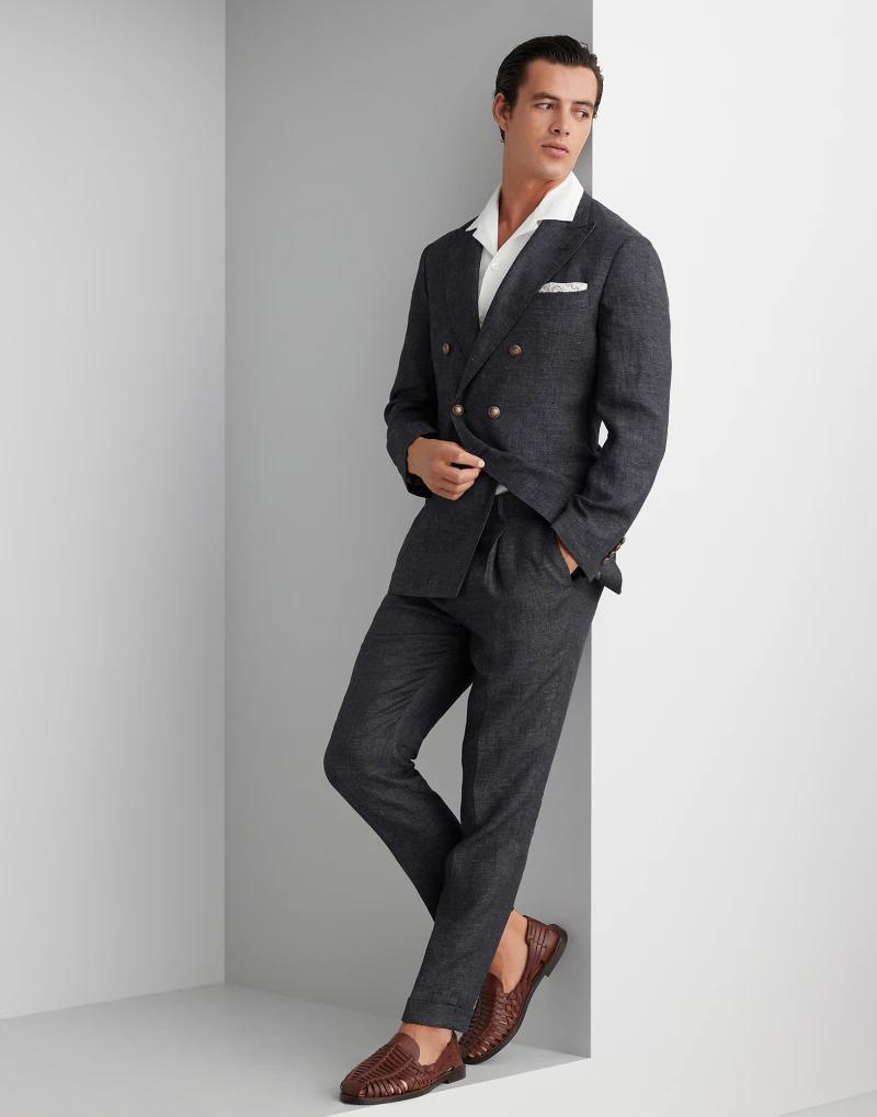 Black Linen Blazer