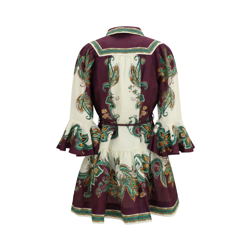 Multicolor Linen Casual Dress