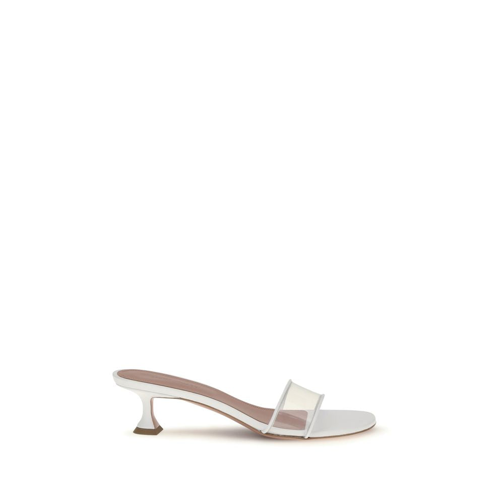 White Calf Leather Bos Taurus Sandals